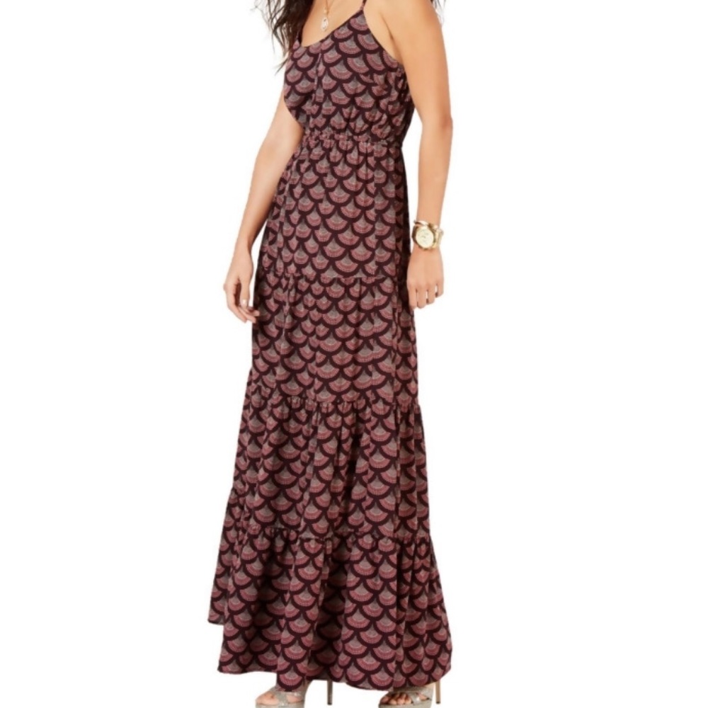 Michael Kors Scalloped Chandelier Maxi Dress, Sz M